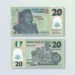 Nigeria 20 Naira, 2021, B232w, P34, UNC