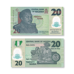 Nigeria 20 Naira, 2021, B232w, P34, UNC