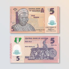 Nigeria 5 Naira, 2017, B234i, P38h, UNC