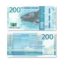 Norway 200 Kroner, 2016, P55, UNC