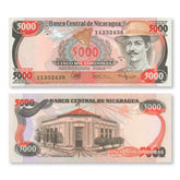Nicaragua 5000 Córdobas, 1985, B440a, P146, UNC - Robert's World Money - World Banknotes