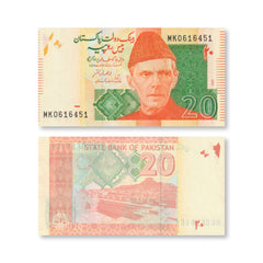 Pakistan 20 Rupees, 2022, B233u, P55, UNC