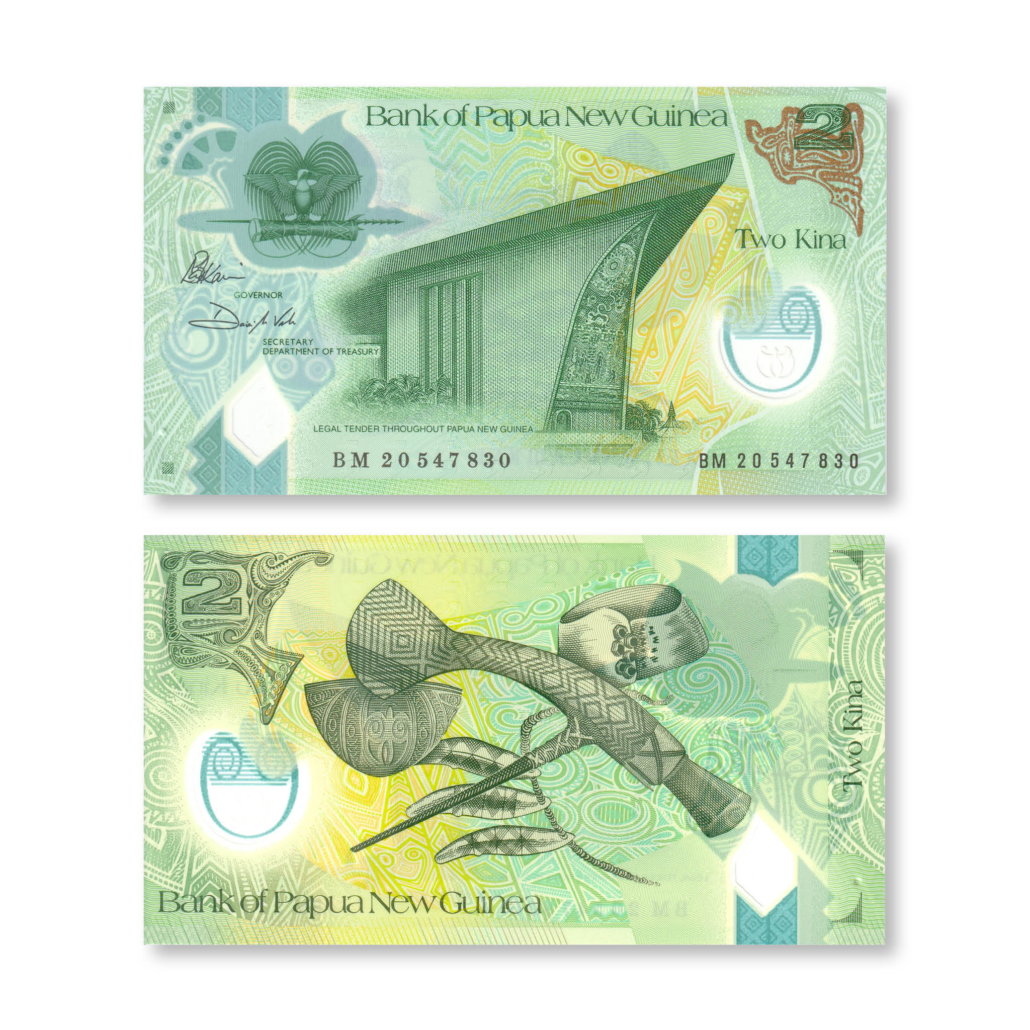 Papua New Guinea 2 Kina, 2020, B154b, UNC - Robert's World Money - World Banknotes