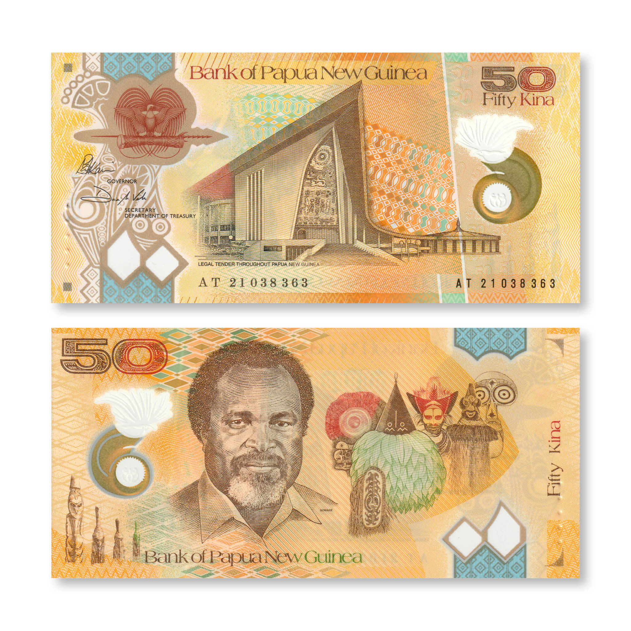 Papua New Guinea 50 Kina, 2021, B158b, UNC - Robert's World Money - World Banknotes