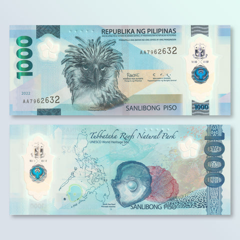 Philippines 1000 Piso, 2022, B1100a, IBNS Banknote of the Year 2022, UNC - Robert's World Money - World Banknotes