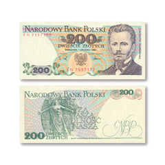 Poland 200 Zlotych, 1988, B836e, P144c, UNC
