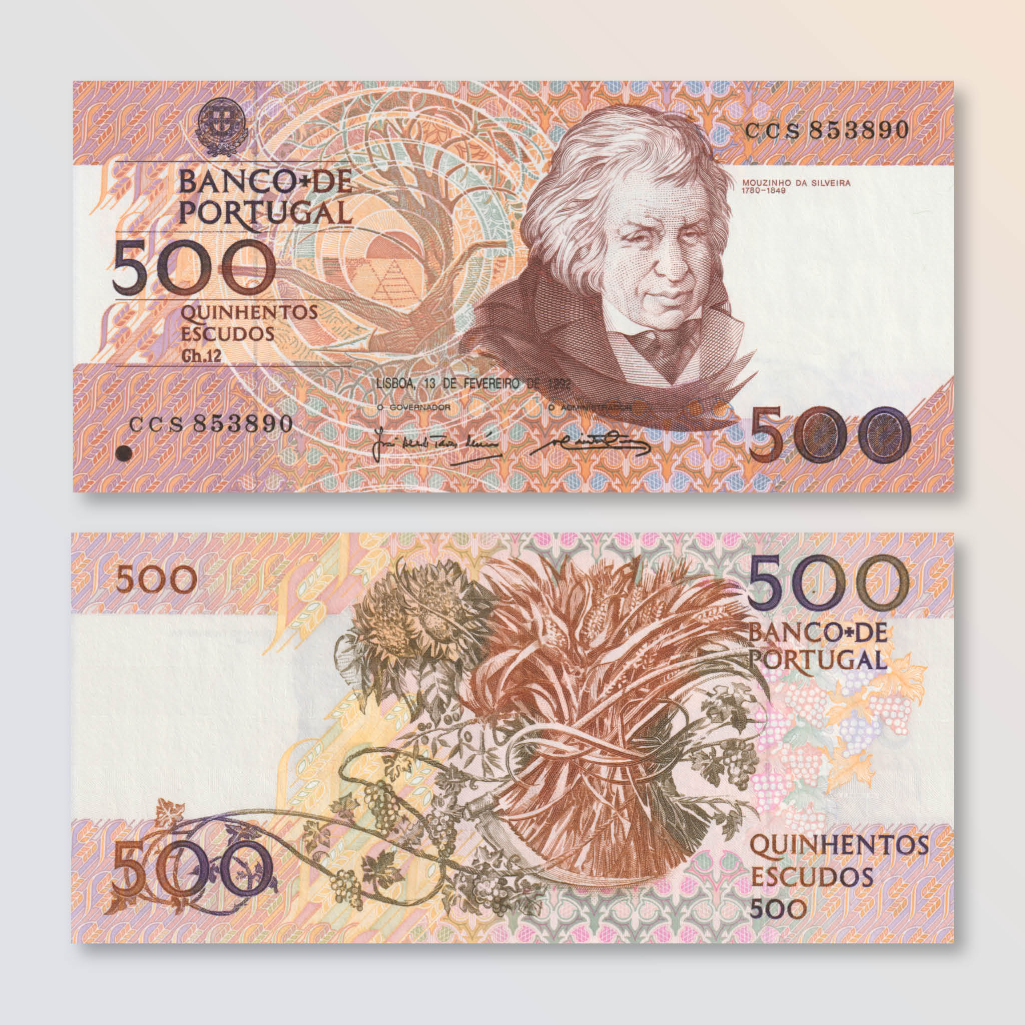 Portugal 500 Escudos, 1992, P180d, UNC - Robert's World Money - World Banknotes