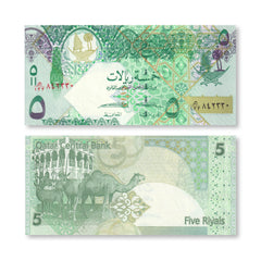 Qatar 5 Riyals, 2015, B216b, P29, UNC - Robert's World Money - World Banknotes