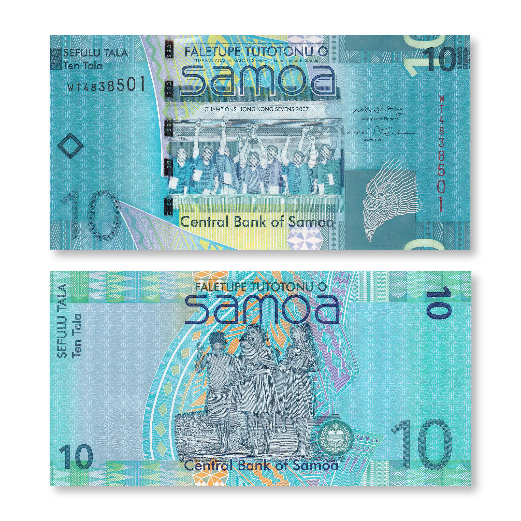 Samoa 10 Tālā, 2008, B114a, P39a, UNC - Robert's World Money - World Banknotes