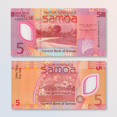Samoa 5 Tālā, 2023, Polymer, B123a, UNC