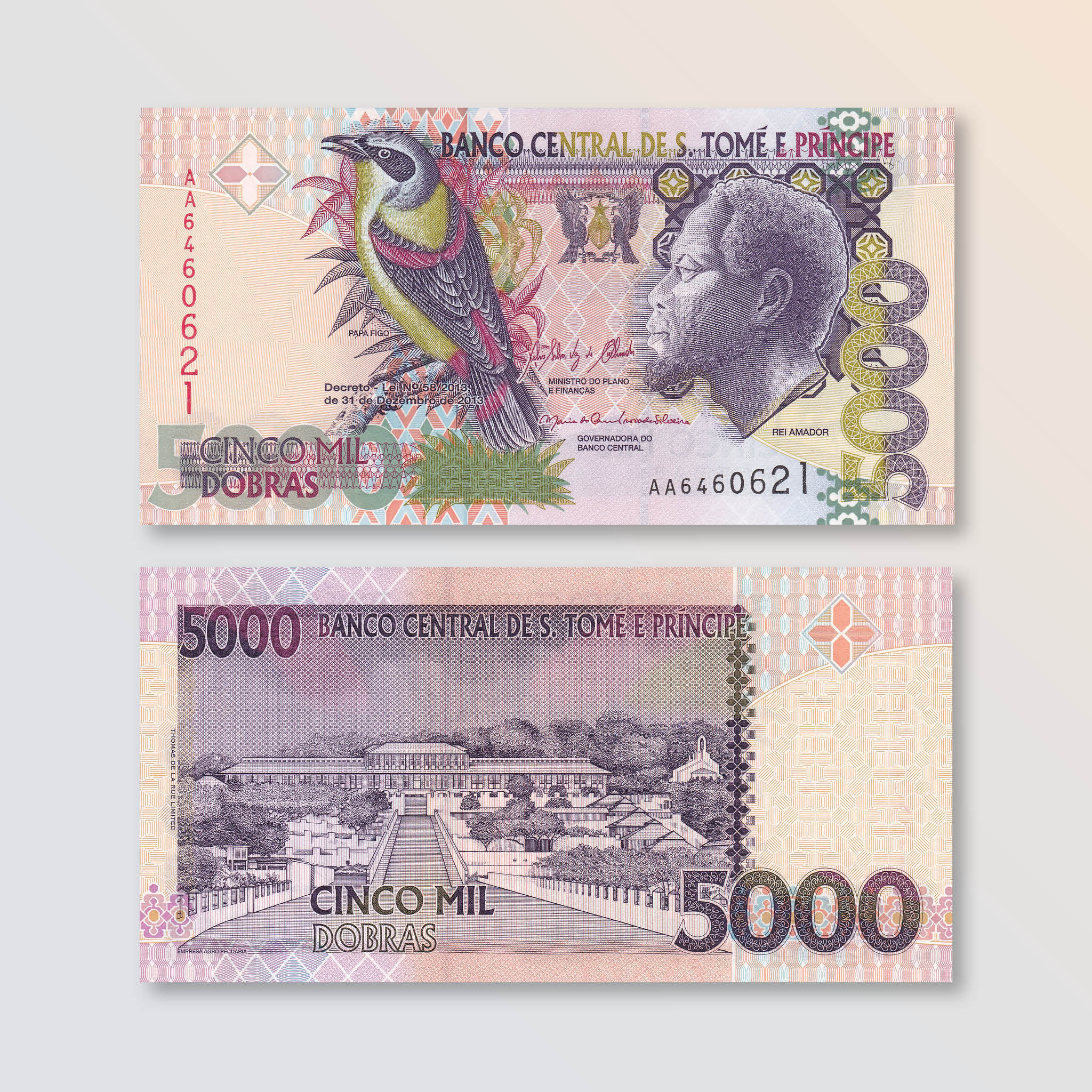 São Tomé & Príncipe 5000 Dobras, 2013, B303d, P65d, UNC - Robert's World Money - World Banknotes