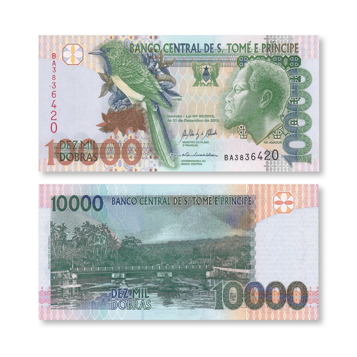 São Tomé & Príncipe 10000 Dobras, 2013, B304d, P66d, UNC - Robert's World Money - World Banknotes