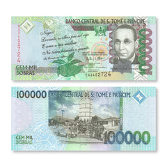 São Tomé & Príncipe 100000 Dobras, 2013, B307c, P69c, UNC - Robert's World Money - World Banknotes