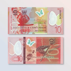São Tomé & Príncipe 10 Dobras, 2016 (2018), B309a, P71, UNC - Robert's World Money - World Banknotes