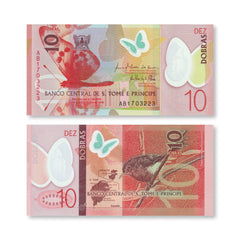 São Tomé & Príncipe 10 Dobras, 2016 (2018), B309a, P71, UNC - Robert's World Money - World Banknotes