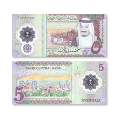 Saudi Arabia 5 Riyals, 2024, Saudi Central Bank, B202a, UNC