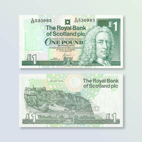Scotland 1 Pound, 2001, B489l, P351e, UNC - Robert's World Money - World Banknotes