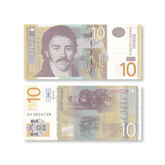 Serbia 10 Dinars, 2013, B414b, P54b, UNC