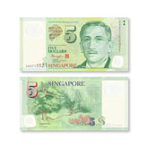 Singapore 5 Dollars, 2014, B209d, P47e, Two Triangles, UNC