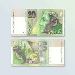 Slovakia 20 Koruna, 2006, B401g, P20g, UNC