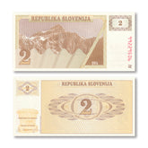 Slovenia 2 Tolarjev, 1990, B202a, P2a, UNC