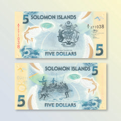 Solomon Islands 5 Dollars, 2022, B221b, UNC
