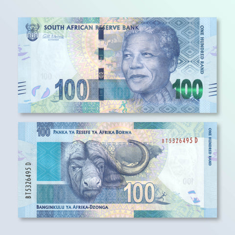 South Africa 100 Rand, 2012, B765a, P136, UNC - Robert's World Money - World Banknotes