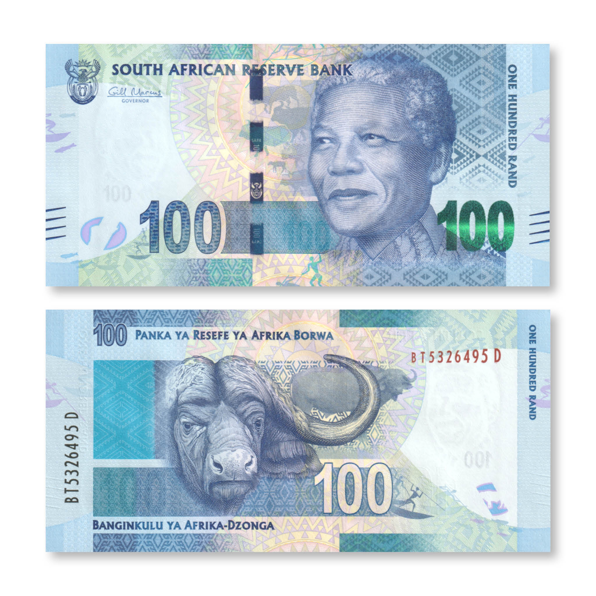 South Africa 100 Rand, 2012, B765a, P136, UNC - Robert's World Money - World Banknotes