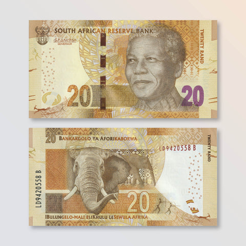 South Africa 20 Rand, 2015, B768b, P139b, UNC - Robert's World Money - World Banknotes