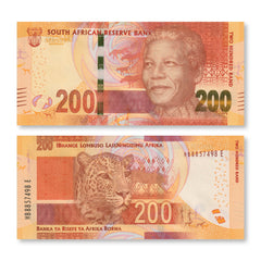 South Africa 200 Rand, 2015, B771b, P142b, UNC - Robert's World Money - World Banknotes
