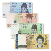 South Korea Set: 1,000–50,000 Won, 2006–2009, B250–B253, UNC