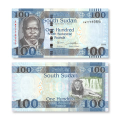 South Sudan 100 Pounds, 2019, B115d, P15, UNC