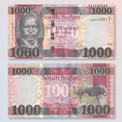South Sudan 1,000 "South Sudan" Pounds, 2024, B121a, UNC