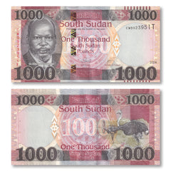 South Sudan 1,000 "South Sudan" Pounds, 2024, B121a, UNC