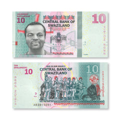 Swaziland 10 Emalangeni, 2015 (2017), B236a, P41, UNC