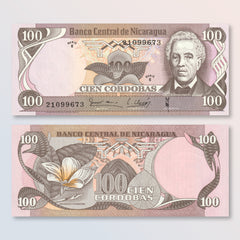 Nicaragua 100 Córdobas, 1979, B431a, P137, UNC - Robert's World Money - World Banknotes