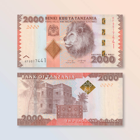 Tanzania 2000 Shilingi, 2020, B141c, P42, UNC - Robert's World Money - World Banknotes