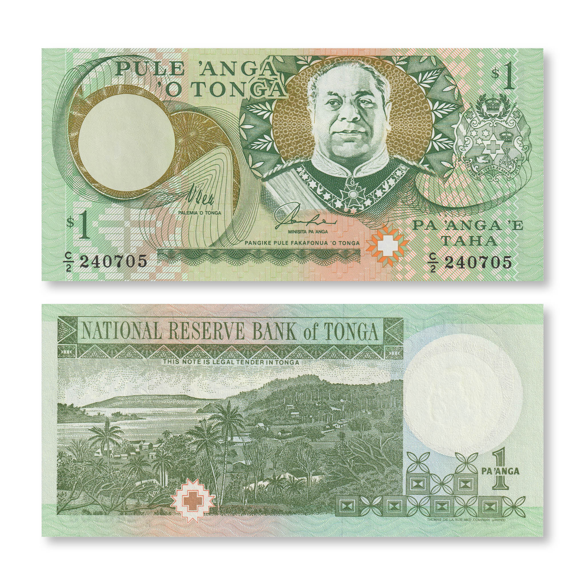 Tonga 1 Pa'anga, 1995, B206a, P31a, UNC - Robert's World Money - World Banknotes