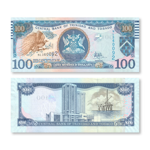 Trinidad & Tobago 100 Dollars, 2006 (2017), B233b, P51b, UNC - Robert's World Money - World Banknotes