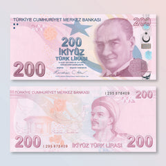 Türkiye 200 Lira, 2009 (2024), B305g, P227, UNC