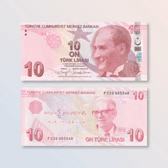 Türkiye 10 Lira, 2009 (2017), B301f, P223, UNC