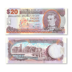 Barbados 20 Dollars, 2007, B228a, P69a, UNC - Robert's World Money - World Banknotes