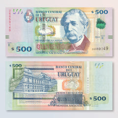 Uruguay 500 Pesos, 2014, B556a, P97, UNC - Robert's World Money - World Banknotes