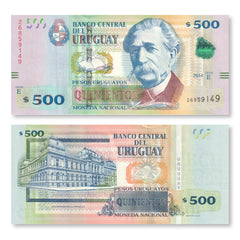 Uruguay 500 Pesos, 2014, B556a, P97, UNC - Robert's World Money - World Banknotes