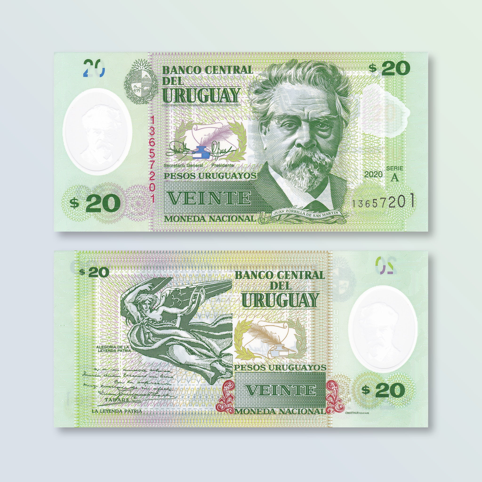 Uruguay 20 Pesos, 2020, B560a, UNC - Robert's World Money - World Banknotes