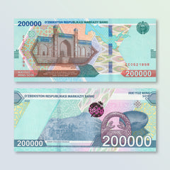 Uzbekistan 200000 Som, 2022, B223a, UNC