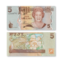 Fiji 5 Dollars, 2011, B521b, P110b, UNC - Robert's World Money - World Banknotes