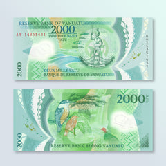 Vanuatu 2000 Vatu, 2014, Polymer, B211a, P14, UNC