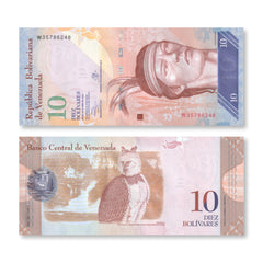 Venezuela 10 Bolívares Fuertes, 2013, B360d, P90d, UNC