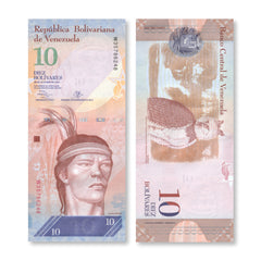 Venezuela 10 Bolívares Fuertes, 2013, B360d, P90d, UNC